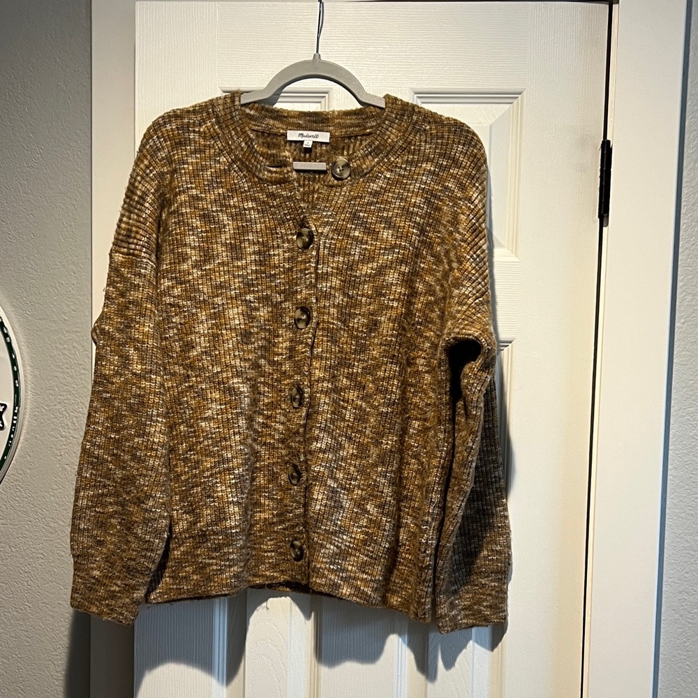 Madewell Tan Button-Up Cardigan